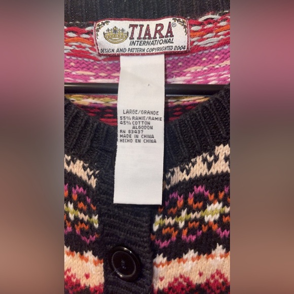 Vintage Y2K Tiara International Fairisle Cardigan 2004 - Picture 3 of 3